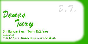 denes tury business card